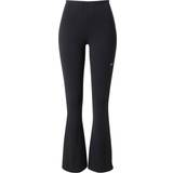 Polyester Strumpbyxor & Stay-ups Nike Sportswear Chill Knit Women's Tight Mini-Rib Flared Leggings - Black/Sail
