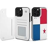 Mobiltillbehör SONGTING Panamas flagga flipfodral kompatibelt med iPhone 15 Pro Max söt plånbok fodral telefon skyddande fodral med korthållare