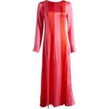 22 - Långa klänningar Topshop Stripe Long Sleeve Satin Maxi Dress