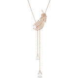 Swarovski Nice Y Pendant Necklace - Rose Gold/Transparent