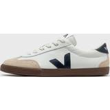 Veja Dam Skor Veja White & Navy Volley Leather Sneakers IT
