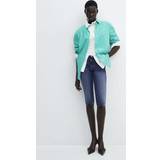 Mango Dam Byxor & Shorts Mango Capri slim-fit jeans dark blue Women Dark Blue