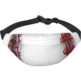 QQLADY Gears Levers Pipes and Meters Smoke Pipe Lifting Crane Waist Bag - White