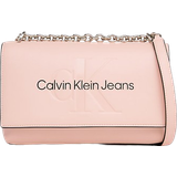 Rosa - Tryckknapp Axelremsväskor Calvin Klein Convertible Shoulder Bag - Pale Conch