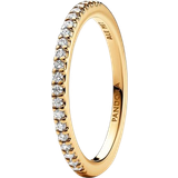 Pandora Guld Ringar Pandora Sparkling Band Ring - Gold/Transparent