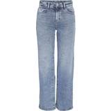 32 - Dam Jeans Noisy May Yolanda Normal Waisted Wide Leg Jeans - Light Blue Denim