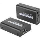 Hdmi förlängning Nördic SGM-187 POC EDID HDMI Extender Plug & Play HDMI/RJ45 - HDMI/RJ45 F-F