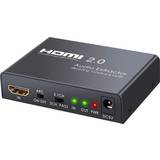 Nördic SGM-174 Audio Extractor HDMI - HDMI/Optical/3.5mm/RCA Stereo Adapter F-F