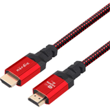 HDMI-kablar - Röda - Skärmad Nördic HDMI-N1053 2.1 HDMI - HDMI M-M 5m