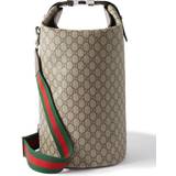 Duffelväskor & Sportväskor Gucci Leather-Trimmed Monogrammed Coated-Canvas Duffle Bag Men Brown