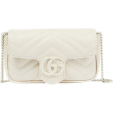 Gucci Vita Handväskor Gucci GG Marmont Leather Super Mini Bag - White