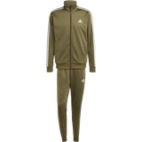 Herr - Polyester Jumpsuits & Overaller adidas Men Sportswear Basic 3-Stripes Tricot Tracksuit - Olive Strata