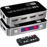 Kablar Nördic SGM-142 2.0b HDMI Switch with Audio Extractor & ARC 4xHDMI - HDMI/Optical/3.5 F-F