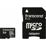 Transcend microSDHC Minneskort & USB-minnen Transcend Premium MicroSDHC UHS-I U1 8GB