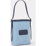 Kanvas Bucketväskor Kenzo 18' Denim And Leather Bucket Bag Stone Bleached Blue Womens Size One