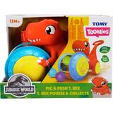 Plastleksaker Putta-på-leksaker Tomy Toomies Jurassic World Pic & Push T Rex