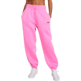 Fleece - Oversize Byxor & Shorts Nike Women's Sportswear Phoenix Fleece Oversized High Waisted Sweatpants - Playful Pink/Black