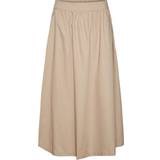 Vero Moda Cilla High Waist Long Skirt - Brown/Silver Mink