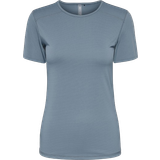 Only Solid Colored Training Tee - Grey/Blue Mirage