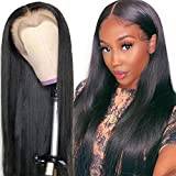 Lace Front Wig Human Hair,Transparent 13X4 Deep Part Lace Front Wigs Pre Plucked Brazilian Straight