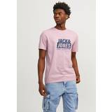 Jack & Jones Dam T-shirts & Linnen Jack & Jones Tryck Rundringning T-shirt Rosa