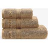 Hugo Boss Handdukar Hugo Boss Camel Loft Logo-embroidered Bath Towel