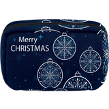 Snowflake Ornament Merry Christmas Cosmetic Bag - Blue