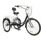 Belysning Lådcyklar Cutycaty Folding Tricycle for Adults 24" - Black