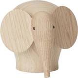 Woud Dekoration Woud Nunu Elephant Mini Natural Oak Prydnadsfigur 7.8cm
