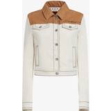 Marni Dam Ytterkläder Marni Womens Snow Contrast-stitch Patch-pocket Regular-fit Stretch-cotton Jacket