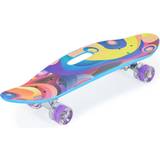 Lila Skateboardtillbehör Byox Skateboard 26 Zoll mit Griff PU-Leuchträder ABEC-7 Aluminium 100 kg LED lila