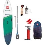 Red 12.6 Voyager Inflatable Paddleboard Package Prime Paddle Green