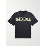 Balenciaga T-shirts & Linnen Balenciaga Tape Type T-shirt Fit Black