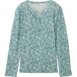 Tom Tailor Dam Överdelar Tom Tailor T-shirt för kvinnor, 34840 – grönt abstrakt blad tryck