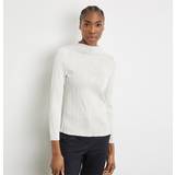 Jersey Blusar Gerry Weber Long Sleeve Top Made Of Wavy Off White