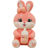 KnoRRs Purple Milk Bottle Rabbit Pink Doll 85cm