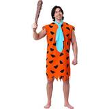 Historiska - Orange Maskeradkläder Rubies Men's The Flintstones Fred Flintstone Costume