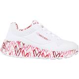 Skechers 35½ Sneakers Skechers Girl's Uno Lite Lovely Luv - White Synthetic/Red/Pink Trim