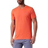 Gant Herr - Orange T-shirts Gant Slim Shield V-ringad T-shirt, Bränd orange