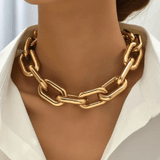 Plast Halsband Shein Exaggerated Necklace Vintage Thick Buckle Women's Fashion Creative Gift