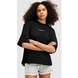 Kläder AllSaints Amelie Disc Print Oversized Boxy T-Shirt, Black