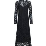 Dam - Långa klänningar - Lös Neo Noir Mary Lace Dress - Black