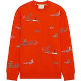 Scotch & Soda Överdelar Scotch & Soda All-Over Embroidery Sweatshirt, Boat Red 7193