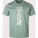 C.P. Company Herr T-shirts & Linnen C.P. Company Mens 30/1 Mercerized Jersey Twisted British Sailor T-Shirt Colour: 626 Green Bay