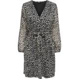 Leopard Kläder Only Cera Short Dress - Grey/Pumice Stone