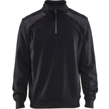 Blåkläder Herr - Stickad tröjor Blåkläder 33531158 Sweater With Collar - Black/Dark Gray
