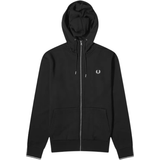 Fred Perry Tröjor Fred Perry Hooded Zip Through Sweatshirt - Black