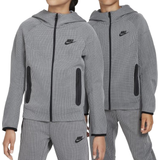 S Överdelar Nike Big Kid's Sportswear Tech Fleece Winterized Full-Zip Hoodie - Black/Light Smoke Grey/Black