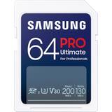 Samsung 64 GB - Class 10 Minneskort Samsung PRO Ultimate SDXC Class 10 UHS-I U3 V30 200/100MB/s 64GB