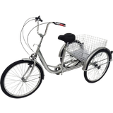 Trehjulingar Ccauub Adult Tricycle 24" 2024 - Silver with Light